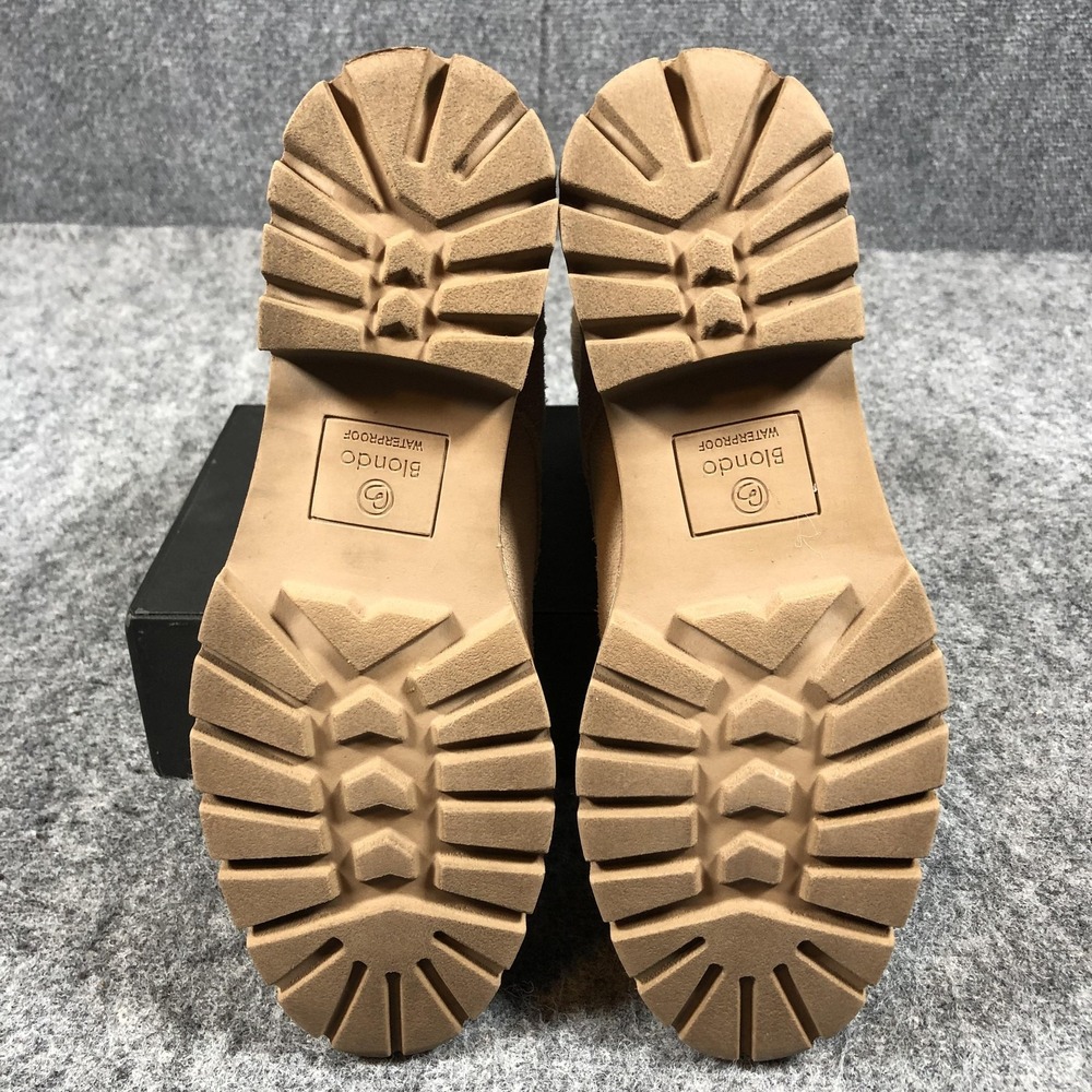 Blondo Waterproof Chelsea Booties Womens 8.5‎ M Beige Suede Lug Sole Ankle - Picture 12 of 16